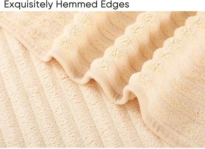 Luxury 2-Piece Quick-Dry Bath Towel Set 27.5X 55 Inches – Ultra Soft Microfiber for Bathroom, Bar, Pool, Gym & Travel – Elegant Twill Design