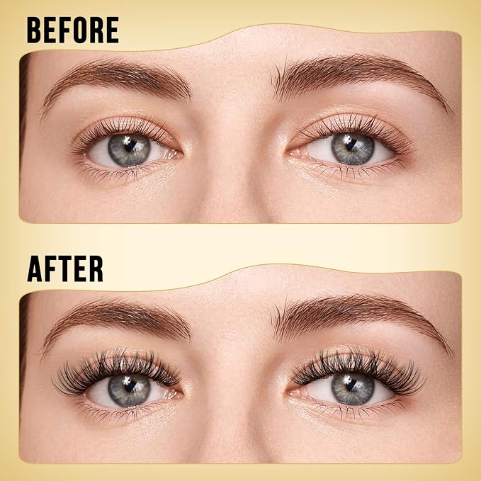 QUEWEL Lash Clusters 320Pcs 50D C Curl Lash Cluster Eyelash Extensions | Cluster Lashes Mix12-18mm Individual Eyelashes Clusters Wispy Lash Clusters Thin Band Soft to Use at Home(50D C Mix12-18)