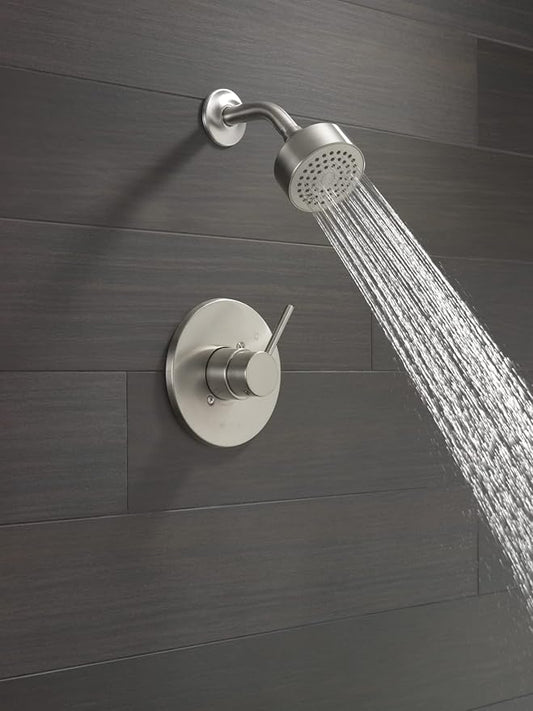 Delta Modern 14 Series Shower Faucet Set, Brushed Nickel Shower Head and Handle Set, Valve Trim Kit, Stainless T14259-SS-PP (Valve Not Included)