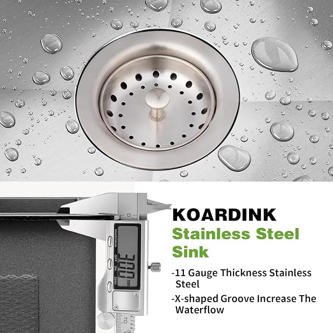 Kitchen And Bar Sink, 22x18 Inch Stainless Steel Drop In Kitchen Sink Modern Single Bowl Topmount Bar Sink Combo-Silicon Mat,Drain Strainer Set Compatibility With Various Kitchen & Bar Style