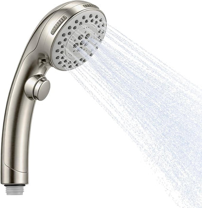 OFFO 5 Mode RV Shower Head Replacement, On Off Switch for Water Saving, High Flow Powerful Boosting Showerheads, Brushed Nickel