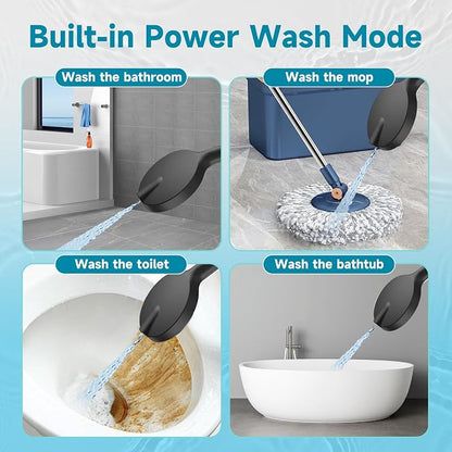 Handheld Filtered Shower Head, 6 Inch High Pressure Hand held Shower Head with Filters for Hard Water, 6 Spray Modes Detachable Showerhead with Hose, Matte Black
