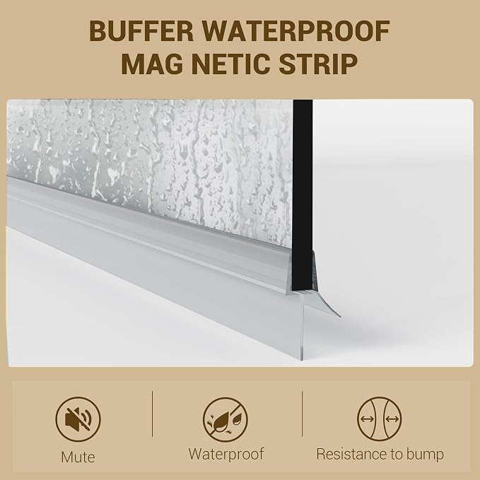 32" x 55"Frameless Tub Shower Door, 180° Rotatable Reversible Left/Right Opening, 1/4" Clear Tempered Glass, Matte Black Finish