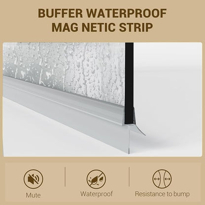 32" x 55"Frameless Tub Shower Door, 180° Rotatable Reversible Left/Right Opening, 1/4" Clear Tempered Glass, Matte Black Finish
