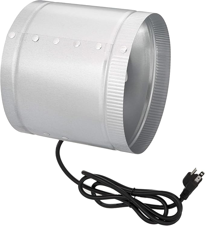 Simple Deluxe 8 Inch Inline Fan 420 CFM, HVAC Booster Exhaust Ventilation Fan with Low Noise for Basements, Bathrooms, Kitchens, Attics and Grow Tents, Silver