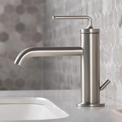 KRAUS Ramus Single Handle Bathroom Sink Faucet with Lift Rod Drain in Spot Free Stainless Steel, KBF-1221SFS-2PK