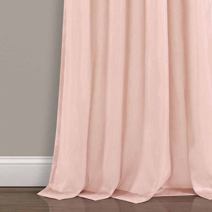 Lush Decor Night Sky Window Curtain Panel, Single 42"W x 108"L Gray & Blush - Sequin Backdrop Curtain - Room Darkening Curtains For Bedroom - Glam Decor