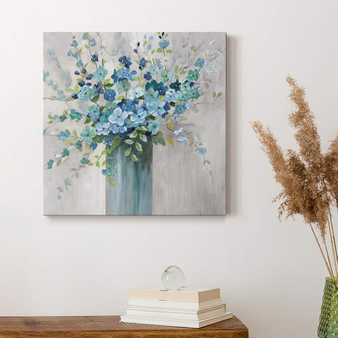 Renditions Gallery Sea Isle Wildflower Wall Art, Premium Gallery Wrapped Canvas Decor, Ready to Hang, 16 in H x 16 in W, Made in America Print (AZS-WC07-40077-R-1616-MK)