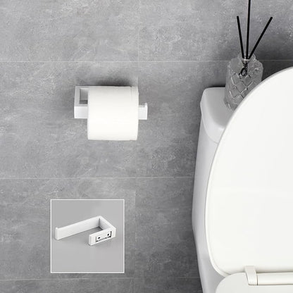 GERZWY Bathroom 2-Piece Accessory Set SUS 304 Stainless Steel Toilet Paper Holder Towel Ring Wall Mount, White