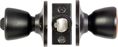 Design House Terrace Door Knob and Hardware, ANSI Grade-3 Certified, Bedroom/Bathroom Privacy Lock, Multiple Length Door Backset, Oil-Rubbed Bronze, 1.85 in. Diameter, 728725