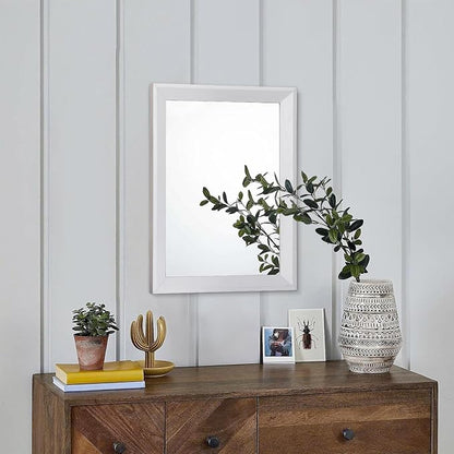 AAZZKANG Rectangular Wall Mirror Wood Framed Small Hanging Mirrors | Decorative Farmhouse Bedroom Bathroom Living Room Entryway Home Decor