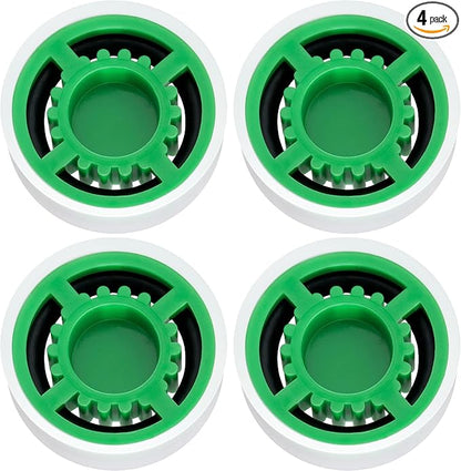 4Pcs Shower Flow Restrictor, Green Water Flow Reducer Control Value | 2.0 GPM Shower Head Water Saver, Plastic, 0.56 0.54 0.21 in, Universal Size, 14mm Connector