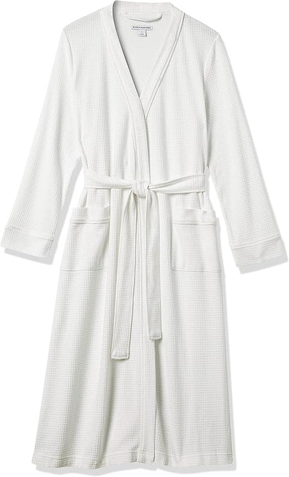 Amazon Essentials Women's Lightweight Waffle Full-Length Bath Robe (Available in Plus Size)