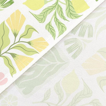 JAWO Sage Green Cute Boho Floral Shower Curtain, Colorful Abstract Floral Retro Aesthetic Shower Curtain for Bathroom, Funky Unique Waterproof Fabric Polyester Bath Curtains with Hooks,47Wx64H