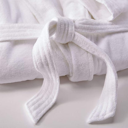Marriott Terry Velour Bathrobe - Luxury 100% Cotton Hotel Spa Robe - Plush, Absorbent, Machine Washable - Shawl Collar, One Size