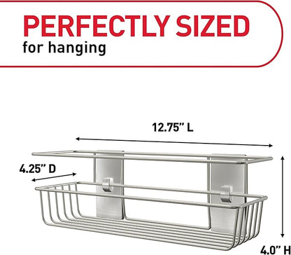Command Shower Caddy with Water Resistant Strips, Organize Your Bathroom, Easy to Open Packaging Bathroom Decor