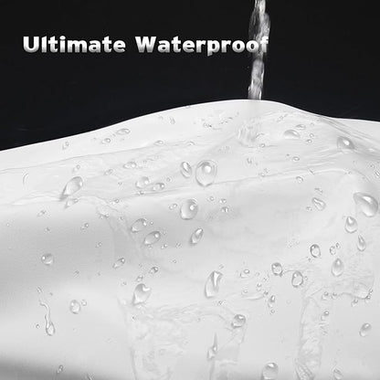 Titanker Small Stall Shower Curtain Liner Washable, 47x64 Inches, White Fabric Shower Liner with 2 Magnets, Waterproof RV Shower Curtain Liner Stall Size Soft Polyester Lightweight, White