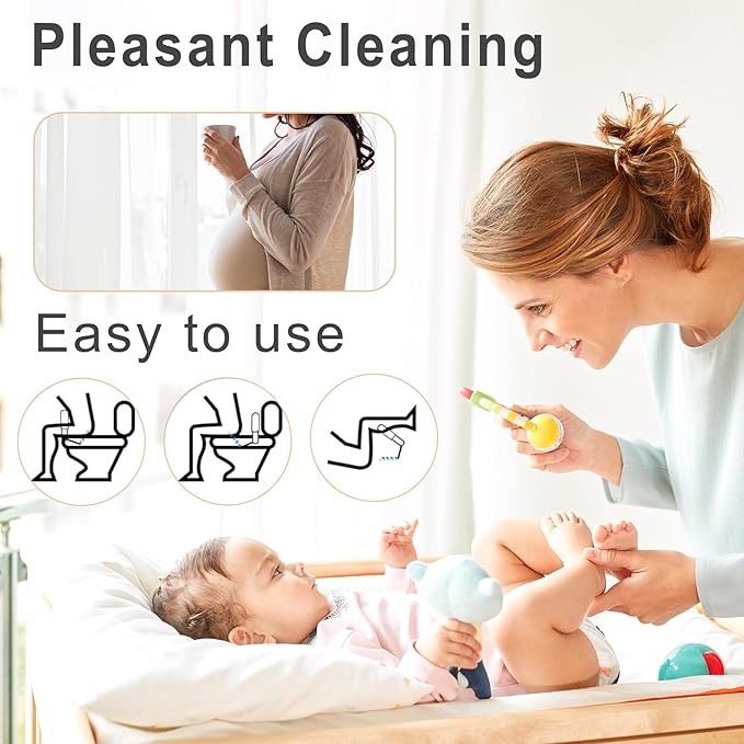 Portable Bidet Sprayer for Toilet, High-Pressure Electric Bidet Sprayer with 3 Nozzle Modes (Feminine, Posterior & Turbo), USB-C Fast Charge, Ideal for Travel, Postpartum Care & Personal Hygiene