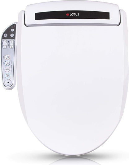Lotus Bidet Seat ATS-800 Elongated, Heated Seat, Temperature Controlled Wash, Warm Air Dryer, Easy DIY Installation, Made in Korea