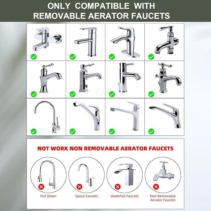 Premium Brushed Sink Faucet Handheld Bidet Sprayer for Toilet -Bidet Attachment Set for Warm & Cold Water with Dual Function, Perfect for Feminine Hygiene, Cloth Diaper,Bathroom Toilet Cleaning,etc