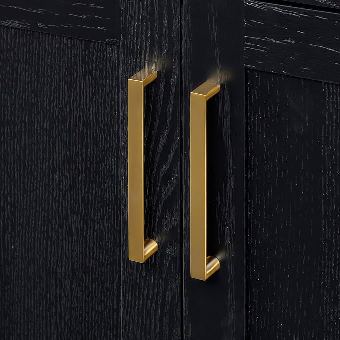 ARIEL Hepburn 66-inch Bathroom Vanity with Sink,Solid Wood, 1.5-inch Italian Carrara Marble Countertop & Backsplash, Double Oval Porcelain Sink, 4 Soft Closing Doors, 6 Dovetail Drawers, Black Oak