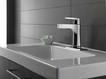 DELTA FAUCET 574T-CZ-DST Handle Bathroom Faucet with Touch2O.xt Technology Single Hole, Touchless, Champagne Bronze