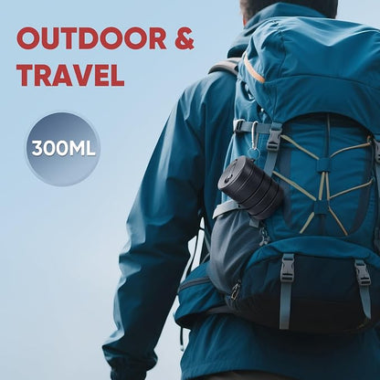 Portable Bidet for Travel, Collapsible Design, Refreshing Clean for Outdoors, Camping & Travel, Black