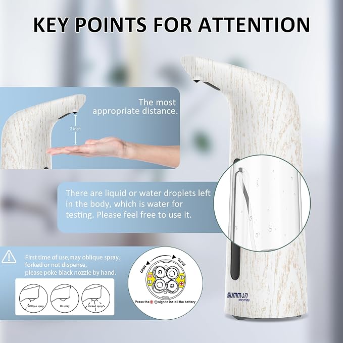 Automatic Liquid Soap Dispenser, 4-Level,13.5oz Touchless | Plastic,400ml Electric Battery Operated Hand & Dish Countertop Soap Dispensers with Sensor for Bathroom,Kitchen Sink