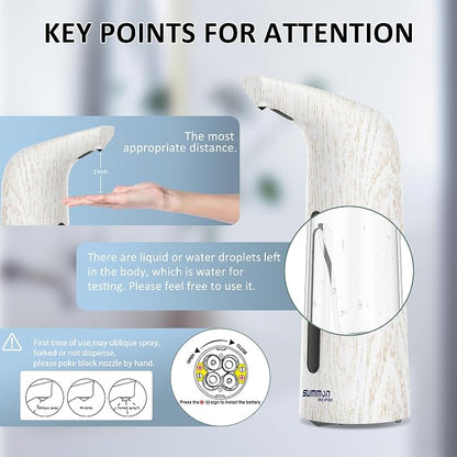 Automatic Liquid Soap Dispenser, 4-Level,13.5oz Touchless | Plastic,400ml Electric Battery Operated Hand & Dish Countertop Soap Dispensers with Sensor for Bathroom,Kitchen Sink