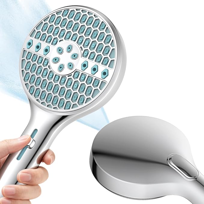 Shower Head With Handheld, 9-Mode High Pressure Handheld Showerhead | Built-in Pause Mode & Power Wash, Anti-clog Nozzles Hand Shower, Leakproof 71 Inch Hose & Adjustable Bracket, Chrome