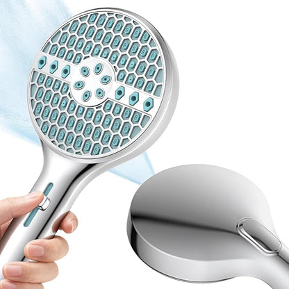 Shower Head With Handheld, 9-Mode High Pressure Handheld Showerhead | Built-in Pause Mode & Power Wash, Anti-clog Nozzles Hand Shower, Leakproof 71 Inch Hose & Adjustable Bracket, Chrome