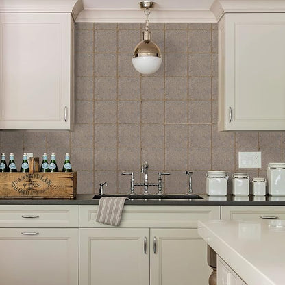 Alwayspon Stone Effect Vinyl Sticker Peel and Stick, Self-Adhesive Wall Tile Transfers Backsplash Sticker Decal for Kitchen Bathroom, 6x6inch/15x15cm 10Pcs, T029