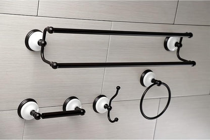 Kingston Brass BAK1113478ORB Victorian 4-Pieces Dual -Towel Bar Bathroom Hardware Set, 24 inch Length, Oil Rubbed Bronze