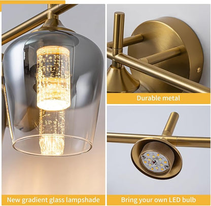 foucasal 3-Light LED Vanity Light for Bathroom, Dimmable 2700K-6000K | Bathroom Vanity Light Fixtures Over Mirror, Modern LED Lighting Fixtures for Living Rooms, Hallways, Bedroom