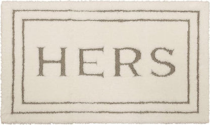 Mohawk Home Hers Casual Novelty; Solid Ivory 1' 5" X 2' Bath Mat Perfect for Bathroom