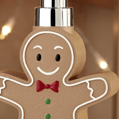 Avanti Linens - Lotion Pump/Soap Dispenser, Durable Hand-Painted Resin, Countertop Accessories, Holiday Home Decor (Ginger Man)