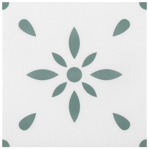 Peel & Stick Floor Tiles Self Adhesive Vinyl Flooring for Kitchen Bathroom Laundry Room Pet House Fireplace 10 Sheets 8"x8" Removable Floor Stickers Home Decor DIY (Light Green)