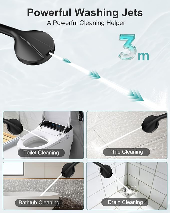 Filtered Handheld Shower Head, 9 Spray Modes High Pressure, 3 Replacement Filters Included, Hard Water Softener 20-Stage Filtration, Remove Chlorine, Relieve Dry Itchy Skin, 3 Filters-Black