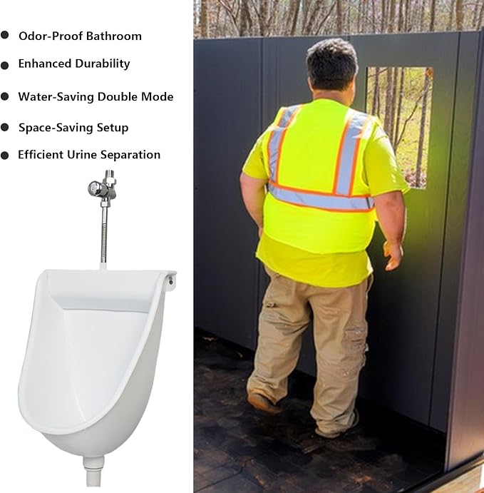 Floating Toilet Wall Mounted Male Toilet with Flush | Male Urinals for Home Dorm Garden RV Apartment Dad Boyfriend Grandpa