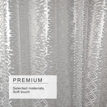 TIKABC Shower Curtain Liner, 4G PEVA Shower Liner, Plastic Peva Waterproof Shower Curtains, 72x72 inch with Grommet Holes 3 Magnetic Weights