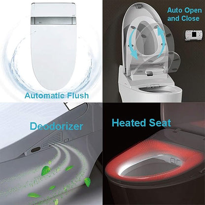 WOODBRIDGE B0960S Auto Flush, Auto Open & Auto Close, 1.28 GPF Single Flush Toilet with Intelligent Smart Seat and Wireless Remote Control, Chair Height