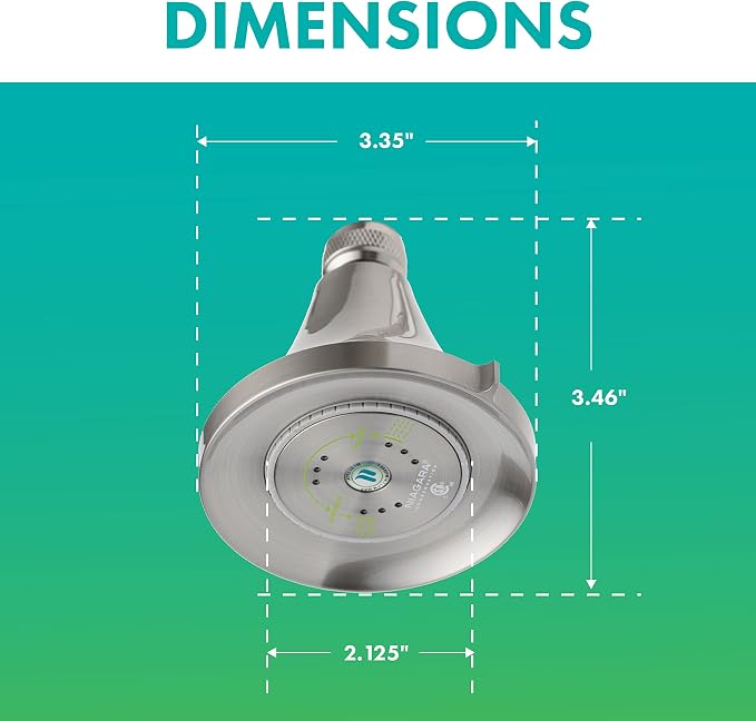 Niagra Conservation N3917BN Earth Luxe High Efficiency Showerhead, Brushed Nickel