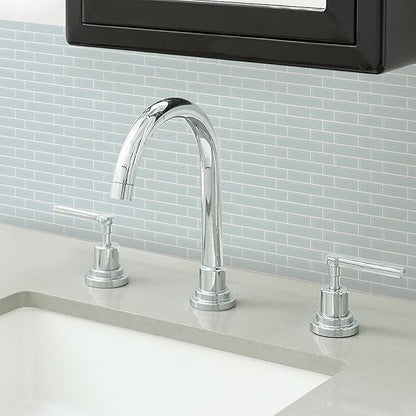 In Home NH2361 Sea Glass Peel & Stick Backsplash Tiles, Blue