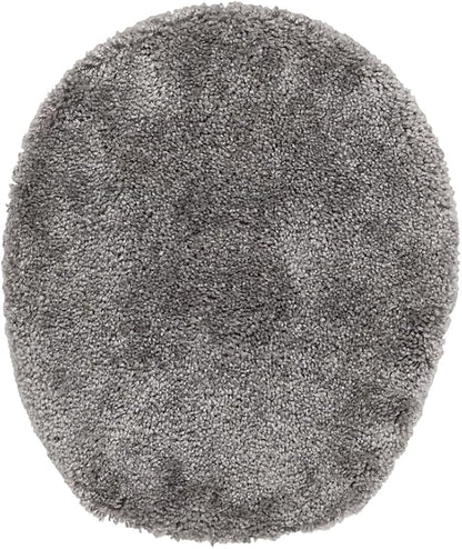 Garland Rug Traditional Nylon Washable Medium Gray 4 Piece Set - Lid, Contour, 2 Bath Rugs - Soft, Absorbent, and Stylish for Your Bathroom
