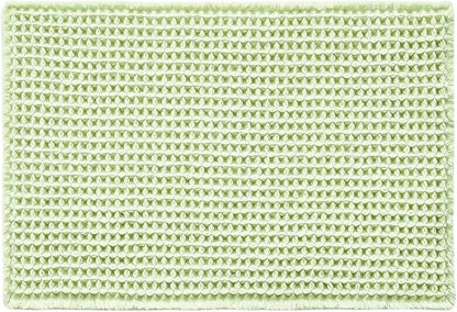TYUU Waffle Bath Mat, Boho Bathroom Rugs Non Slip, 36x24 Pale Green | Super Absorbent Quick Dry Bath Rug, Non-Slip Backing, Soft Waffle Washable Farmhouse Bathroom Mats, Tub, Shower & Home Decor