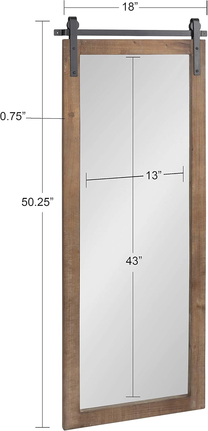 Kate and Laurel Cates Farmhouse Wall Mirror
