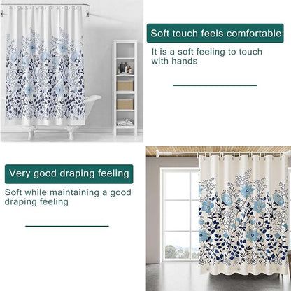 Shower Curtain Liner, 100% Waterproof Peva Shower Curtains with 3 Duty Heavy Bottom Magnets and 12 Rust Proof Grommets, 72x72 Weighted Shower Liner for Shower Stall, Bathtubs