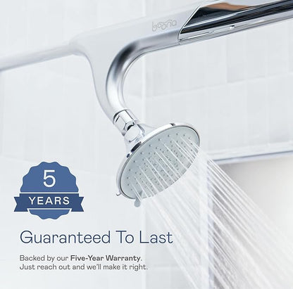 BOONA Original Tandem Shower as Seen on Shark Tank | Dual Shower Head for Couples | Max Water Pressure for Two | Easy Install (King Krome, Two Showerheads)