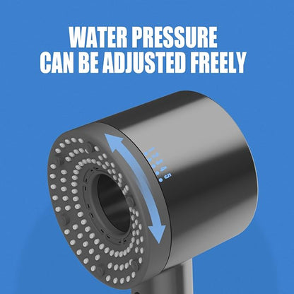 High Pressure Shower Head, Filtered Shower Head with Handheld, Multiple Spray Modes with Pause Switch Water Saving Filter Showerhead,Showerhead Set, for Pets Bath (Grey)