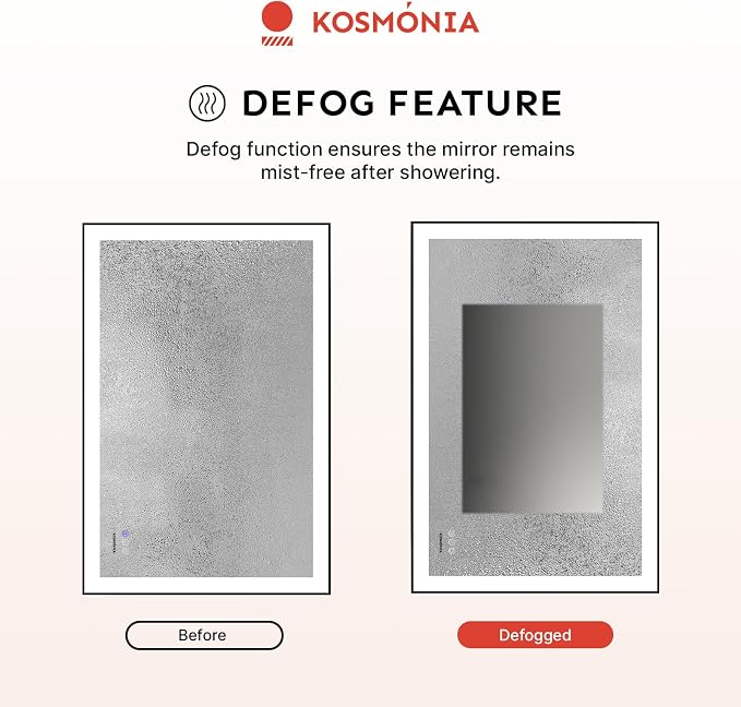 36x72 Inch LED Bathroom Mirror, Front & Backlit | Extra Large Wall Mount Vanity Mirror, Anti-Fog Dimmable 3 Color Temperature Memory Function, Aluminum Frame Tempered Glass